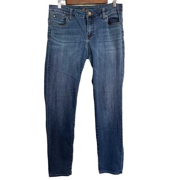 Kut From The Kloth Women's Dark Wash Mid Rise Stretch Slim Skinny Jeans Size 10 - Picture 1 of 9